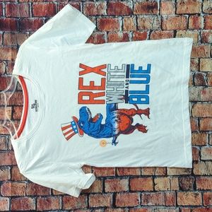 Boys L Dinosaur tshirt T Rex patriotic large